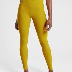 Athleta Yellow High Rise Elation Leggings